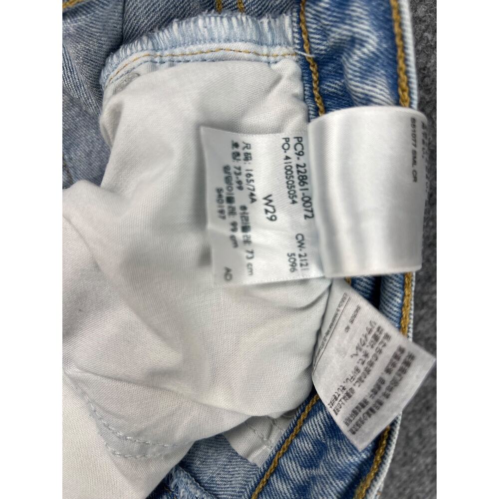 Levis Wedgie Straight Crop Jeans Womens 29 Blue Stretch Button Fly #828 - Picture 9 of 12